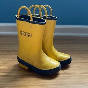 L.L. Bean Yellow Rain Boots Toddler Size 7